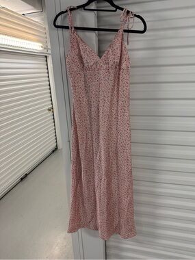 Princess Polly Pink Floral Tie-Strap Maxi Dress size 8